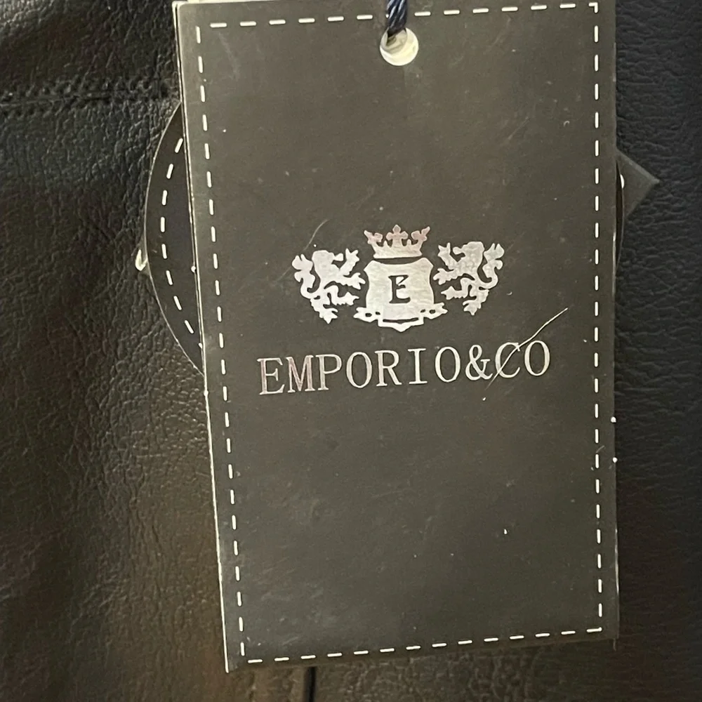 TWO DAYS SALE 👔👔👔 $89 Emporio & Co leather jacket. Brand New. Very elegant. - Picture 10 of 13